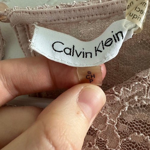 Calvin Klein Blouse Pink Long Sleeve Lace Size Small Shirt ballet Light - Picture 4 of 8