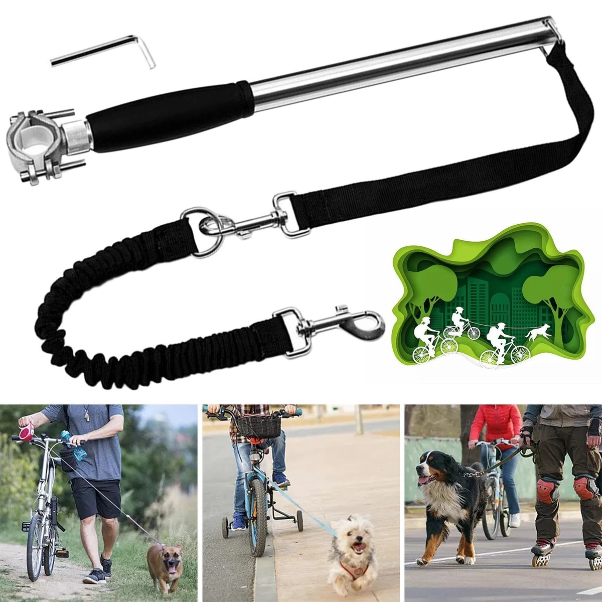 Leash for bike store riding