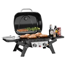 Royal Gourmet Portable 2-Burner  Propane Gas Grill with Foldable Side Tables