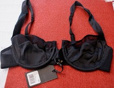  248 KIKI DE MONTPARNASSE Black Underwire Expose Balconette Bra 36C NWT