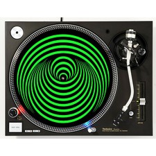 DJ Vertigo Lime Green Record Slipmat Turntable 12" LP Scratch Pad Audiophile x1