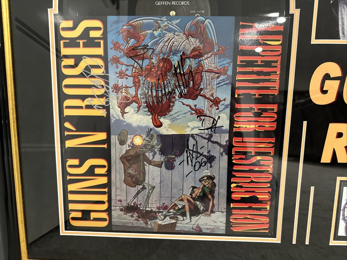 Guns N Roses Signed Appetite For Destruction Original Album Cover