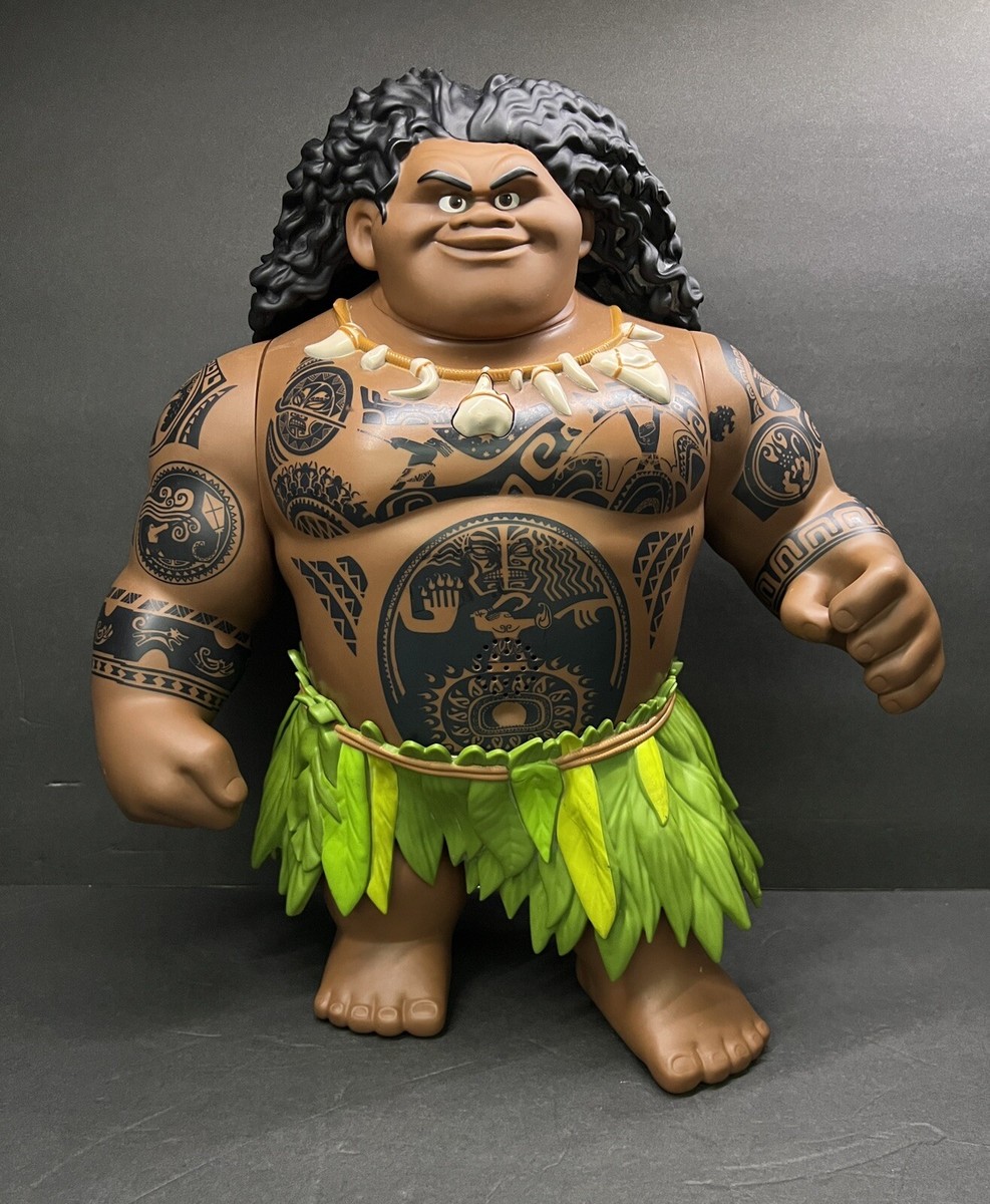 Disney Moana Mega Maui 16” Talking Doll Action Figure Toy Sings TESTED Works