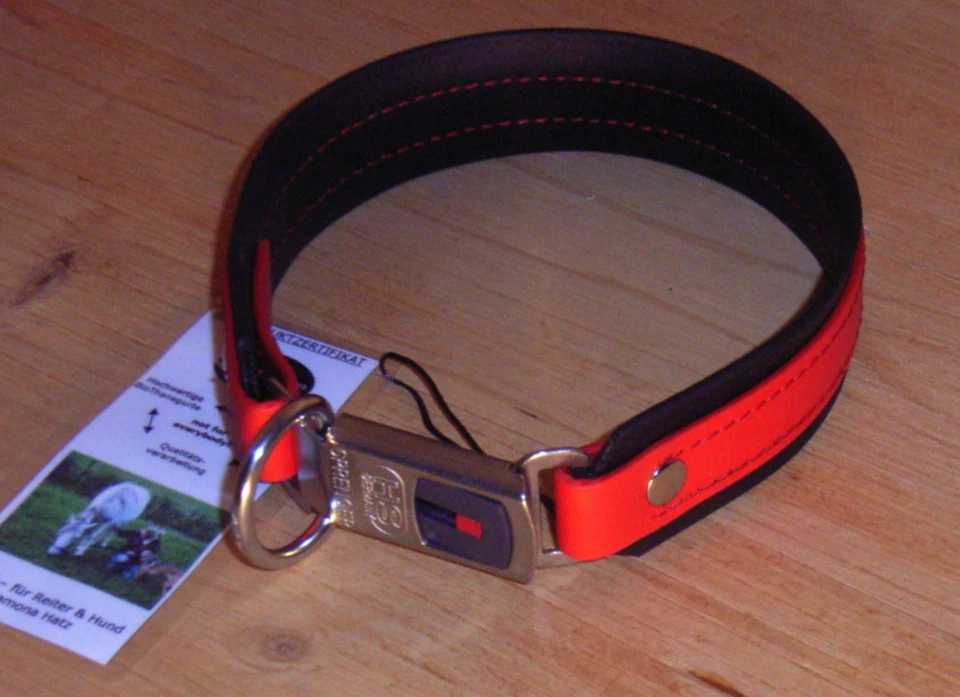 ABSOLUT NEU! 32mm BioThane, Wunschfarbe, Hunde- Halsband/ Halsung, ClicLock