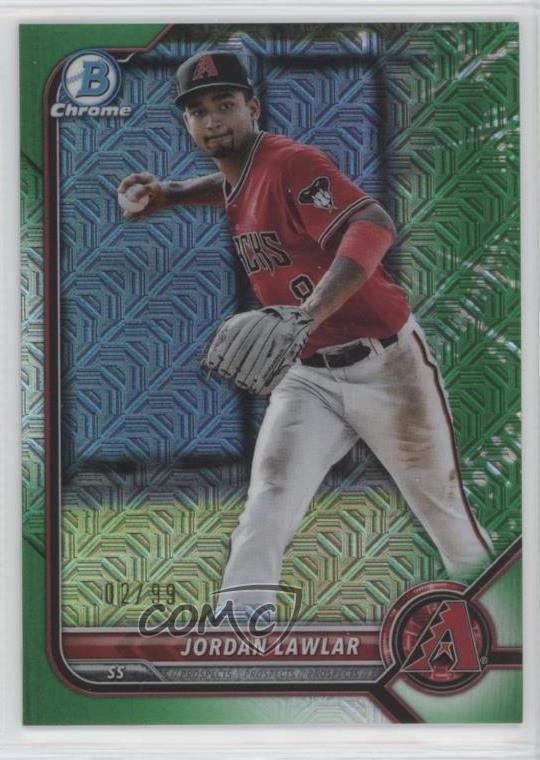 2022 Bowman Mega Box Green Mojo Refractor 2/99 Jordan Lawlar #BCP-141 17hf
