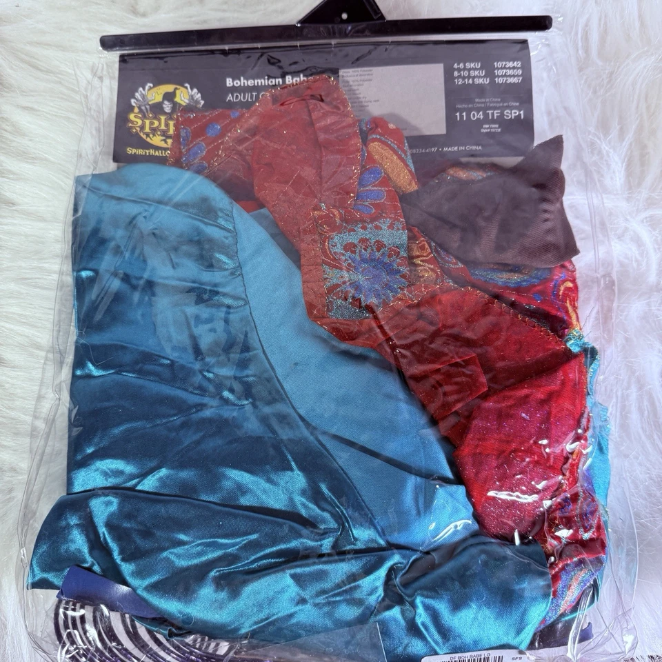 Gypsy Bohemian Babe Costume Women's Size Small 4-6 Spirit Halloween Fortune Tell - Image 3 of 4