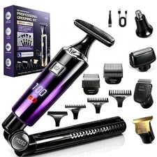 Electric Mens Back Shaver Body Trimmer Hair Groomer 5 in 1 Kit with Extendable