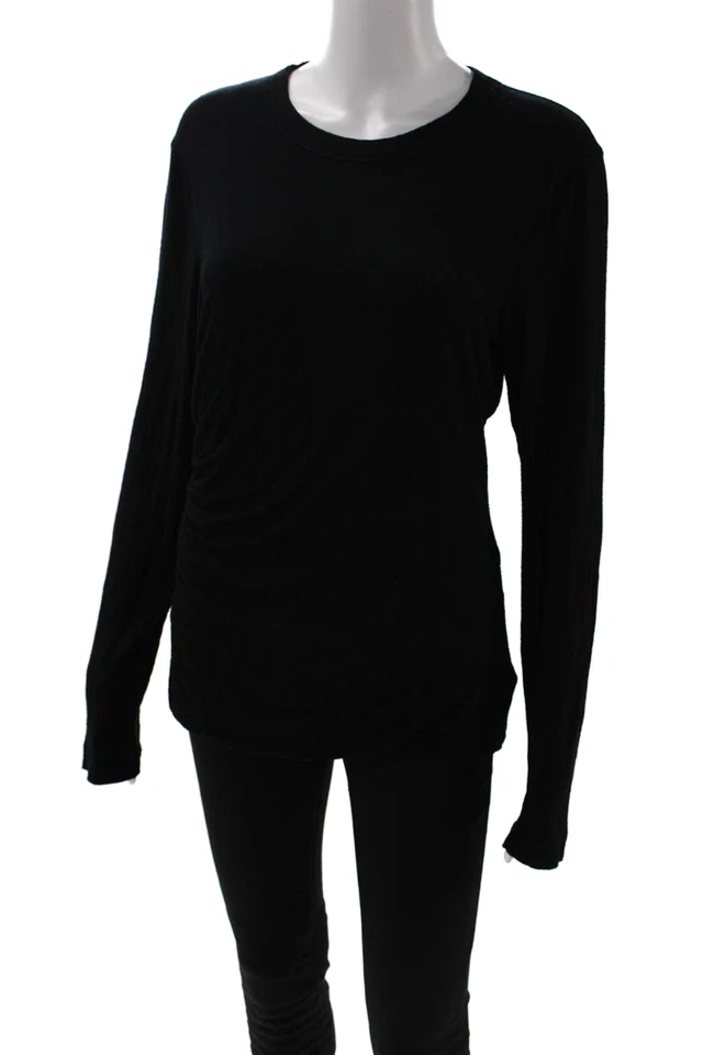 Camiseta James Perse Mujer Negra Jersey Manga Larga Cuello Redondo Talla 4 Foto 2 de 4