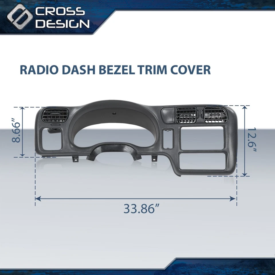 Dash Trim Bezel Fit For 1998-2004 Blazer Jimmy Sonoma S10 Bravada New - Image 3 of 4