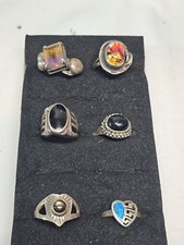 Native American Sterling Silver Ring Lot Some Signed