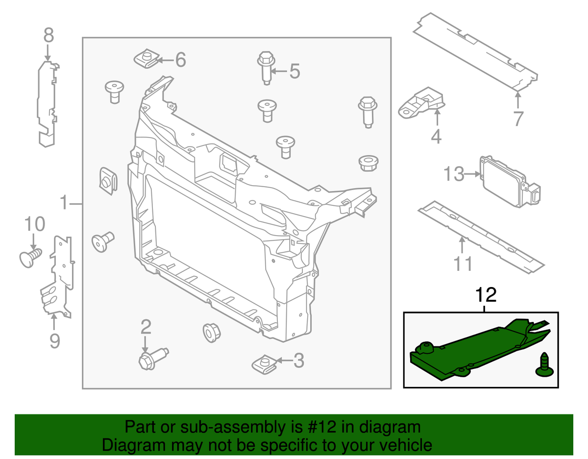 Genuine Ford Lower Shield FB5Z-7810494-B | eBay