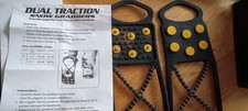 💞 Dual Traction Snow Grabbers For Boots Snow Grips For Shoes SIZE 8-11 LARGE