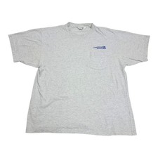Vintage Continental Airlines Pocket T Shirt Embroidered Mens XL Lion Apparel