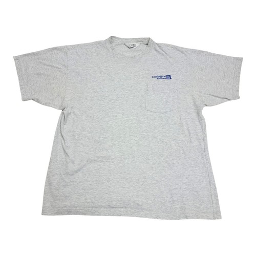 Vintage Continental Airlines Pocket T Shirt Embroidered Mens XL Lion Apparel