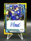 Aidan Smith 2024 Bowman Chrome 1st Prospect Auto Gold Refractor#/50 Mariners/NYM