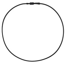 DragonWeave Black Rubber 2mm Tube Cord Necklace with Easy 18 inches,