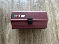 VTG ArtBin Storage Case Burgundy Box For Art Supplies Two-Tier Model 8299 USA