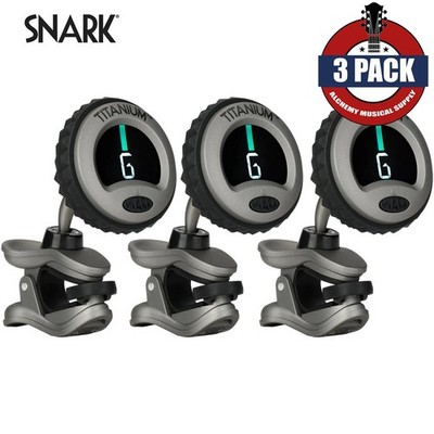 3-PACK Snark ST-8T Titanium Super Tight Chromatic All-Instrument Clip On Tuner