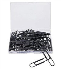 Tupalizy 2 Inch Large Smooth Paperclips Bookmarks Decorative Large, Black