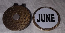 Golf Ball Mark - Hat Clip Magnetic marker with the Name June