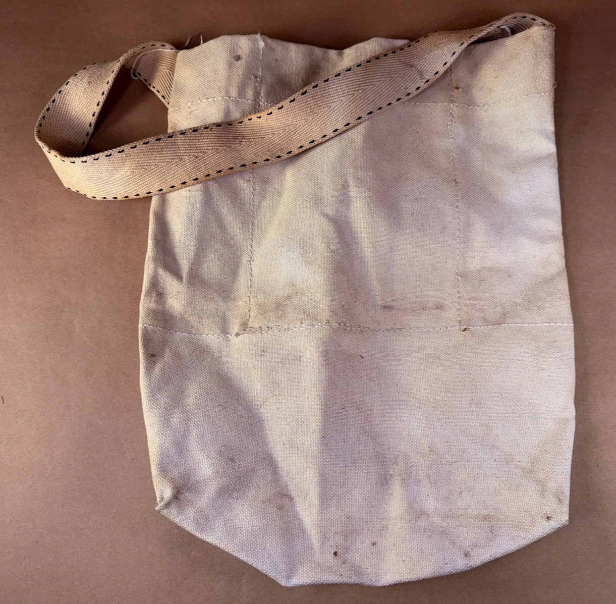 Vintage Reinforced Canvas Tote Purse Handbag Electricians Linesmans Shoulder Bag