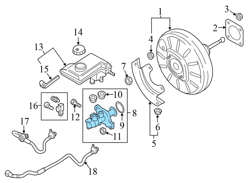 AUDI A3 2015-2019 - Cilindro maestro de freno 5Q1611021A Foto 4 de 4