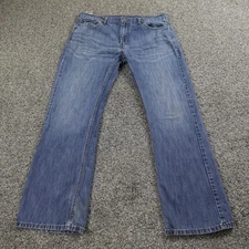 Levis Jeans Mens 38X32 Dark Blue Denim Pants 527 Bootcut Western Cowboy Rodeo