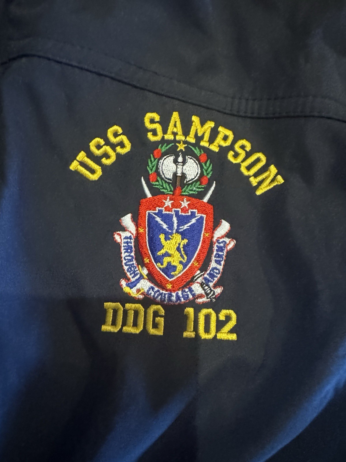 USS SAMPSON DDG-102 Jacket Size XL - second product detail image