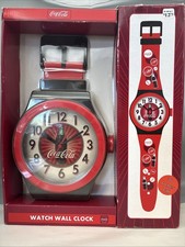 Coca Cola  Red Coke Bottle Wall Mount Watch Clock 36&rdquo; Long With Box