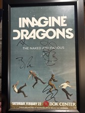 Imagine Dragons autographed gig poster 13x19