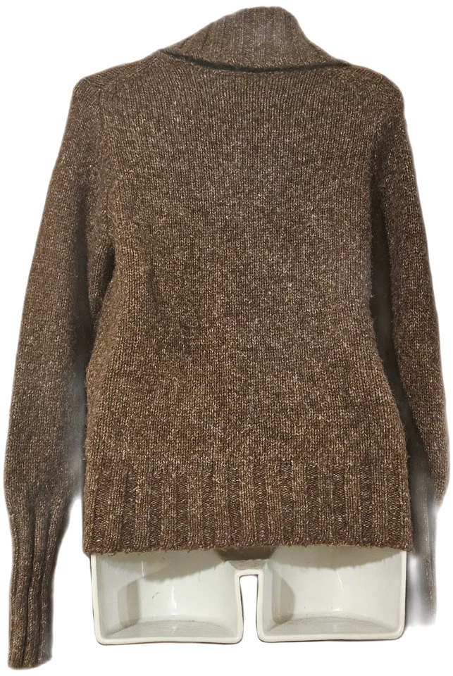 Cárdigan Suéter BCBG MAXAZRIA Marrón Chocolate Talla Mediana Botones Foto 4 de 4