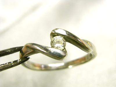   SOLITÄR RING MASSIV SILBER DIAMANT SCHMUCK JEWEL RING
