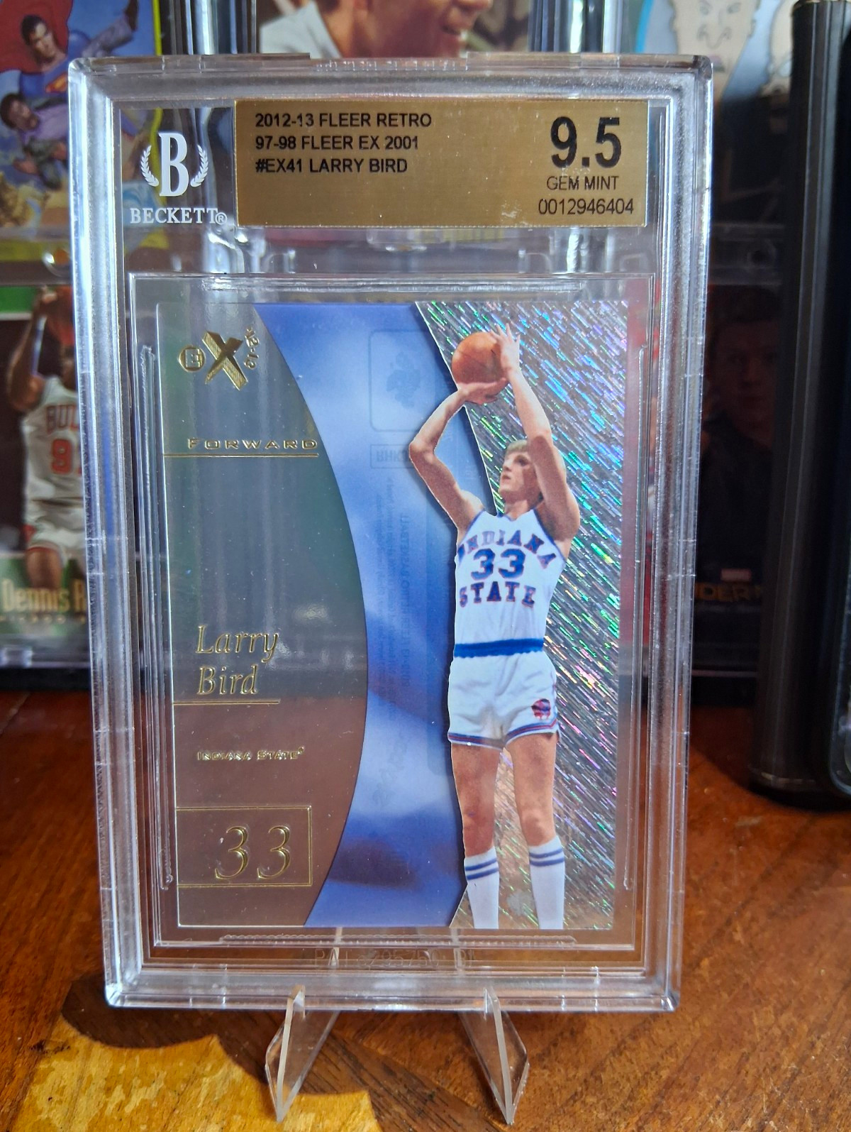 Fleer 2012-13 Fleer Retro Larry Bird 97-98 Fleer EX 2001 #EX-41 BGS 9.5 Gem Mint