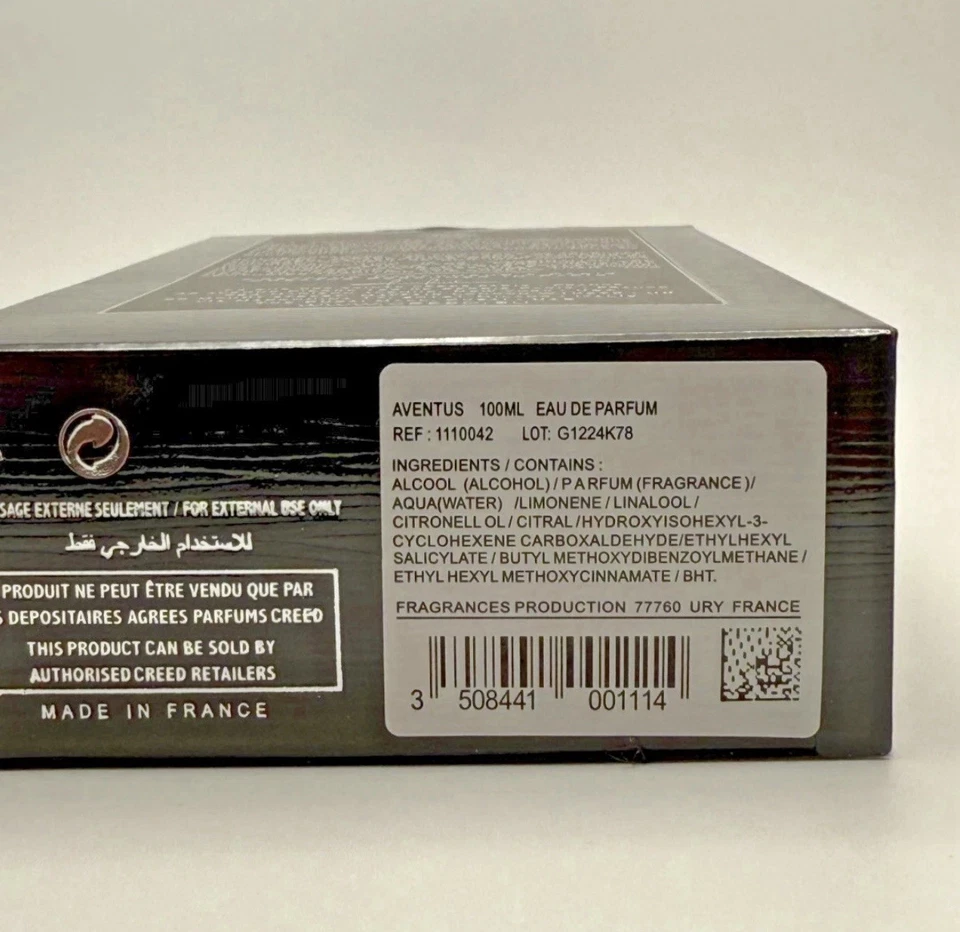 Aventus by Creed, 3.3 OZ Millesime EDP Spray para Hombres Probador NUEVO Sellado Foto 4 de 4