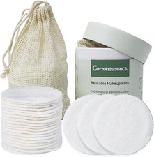 Reusable Makeup Remover Pads - 25 Pack Cotton Rounds with Washable Laundry Bag a