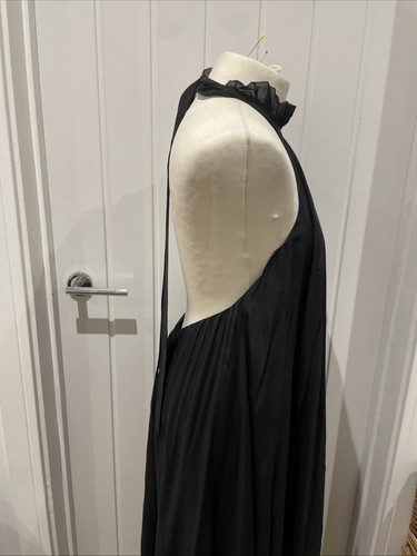 Allsaints Alaya Dress Midi Silk Size 16 Uk Black Chiffon All Saint BNWT RRP £399 - Picture 8 of 17