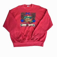 Vintage 90s Grandma Natures Bounty Fall Harvest Winter Sweatshirt, XL