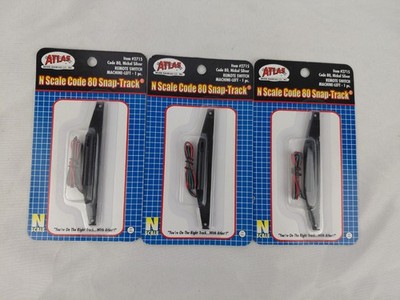 Lot Of 3 ATLAS N SCALE CODE 80 SNAP-TRACK REMOTE SWITCH MACHINE - LEFT  ATL2715