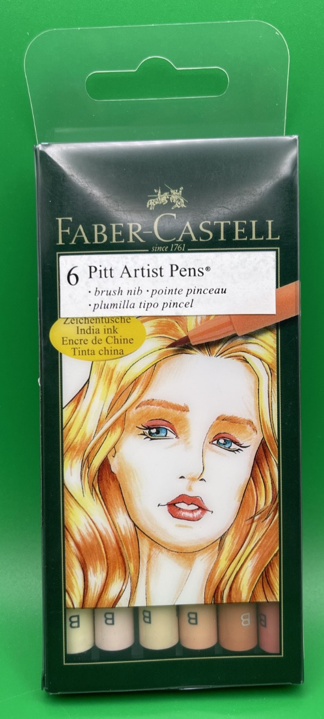 Faber Castell Pitt Artist Markers, Light Skin Tones, Brush Tip, New, #167162