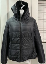 Save the Duck Women s Faux Fur Reversible Hoo...