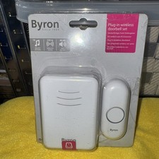 Image of Byron Wireless Doorbell Model DBY-22312UK Kit Plug In Wireless Door Bell Set
