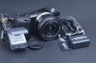 Sony Alpha NEX-5T 16.1MP Digital Camera Black Kit w/ E PZ OSS 16-50mm Lens #L24