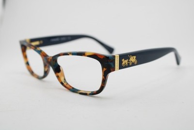 COACH HC 6078 5337 CONFETTI TEAL GOLD AUTHENTIC FRAMES EYEGLASSES 52-16 K3