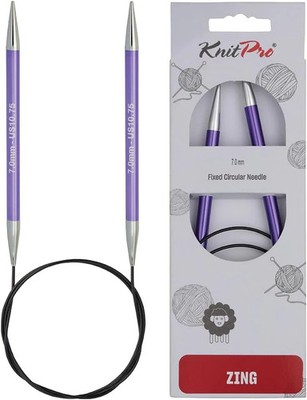 KnitPro Stricknadeln rund fest Zing 80 cm x 7,00 mm