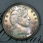 * 1892-P * SOLID+ GEM BU MS BARBER QUARTER * FROM ORIGINAL COLLECTION