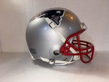 NEW ENGLAND PATRIOTS XL VSR-4 Pequeño Oreja Agujero TB12, TROFEO CASCO DE FÚTBOL - USADO