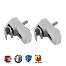 Ganci Parasole Panda 500 Grande Punto Qubo Idea Fiat Supporti Aletta 2 Pz Grigio