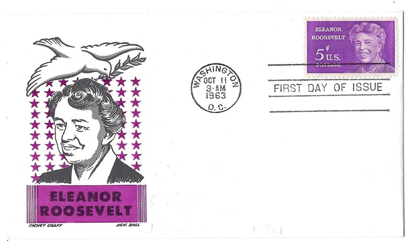 6 '63 FDCs Roosevelt, Hull, Red Cross,  Science, City Mail, Alliance Progress,
