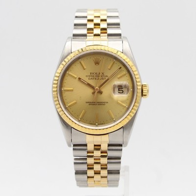 [2983] Rolex Datejust 36mm - 16233 Box&Papiere 1993 Herrenuhr Guter Zustand Gold