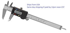 0-150 mm 6" Digital Caliper Stainless Steel LCD w/ case  extra battery